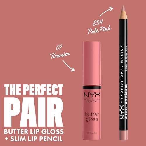 Slim Lip Pencil, Long-Lasting Creamy Lip Liner - Pale Pink
