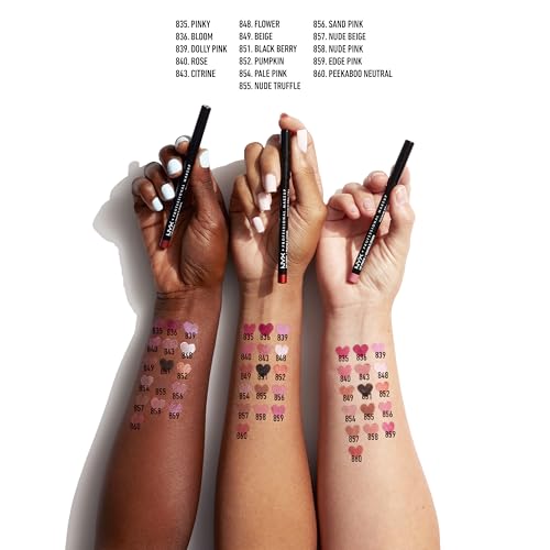 Slim Lip Pencil, Long-Lasting Creamy Lip Liner - Rose