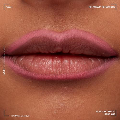 Slim Lip Pencil, Long-Lasting Creamy Lip Liner - Rose