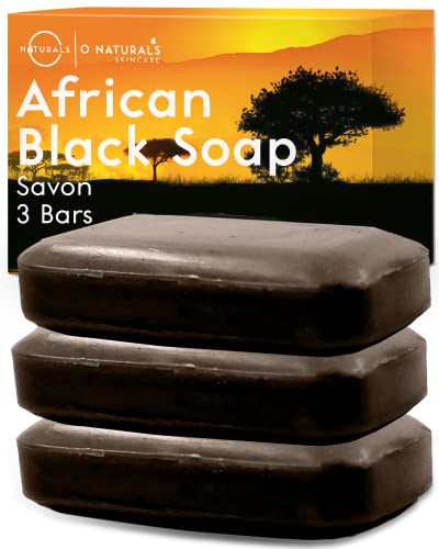 Natural African Black Soap Bar 3 Pack