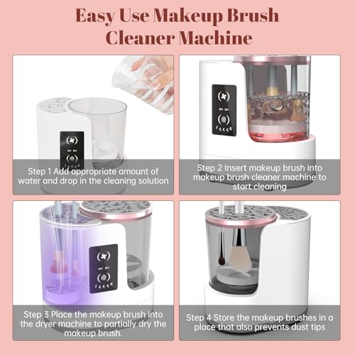 3 in 1 Electric Makeup Brush Cleaner with Dryer and Holder