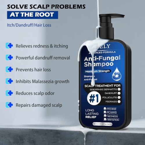 Antifungal Shampoo for Seborrheic Dermatitis, Folliculitis