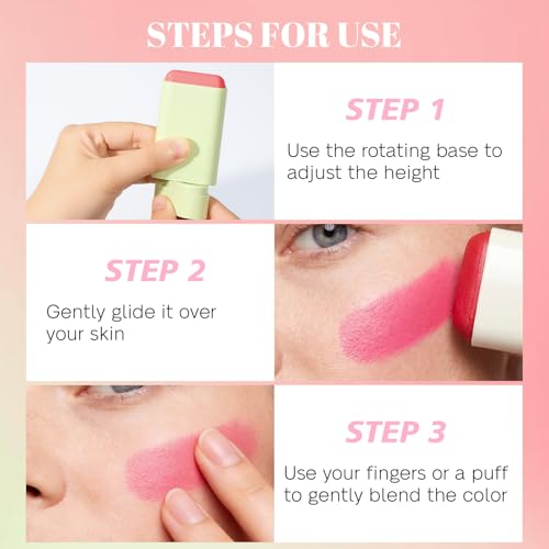 Multi-Use Blush Stick Soft Creamy Blush 2-in-1 Cheek and Lip Shy Pink