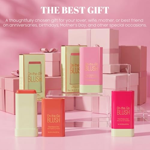 Multi-Use Blush Stick Soft Creamy Blush 2-in-1 Cheek and Lip Shy Pink