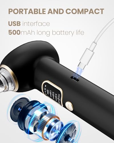 Heated Blackhead Remover Pore Vacuum 5 Probes 3 Suction Modes