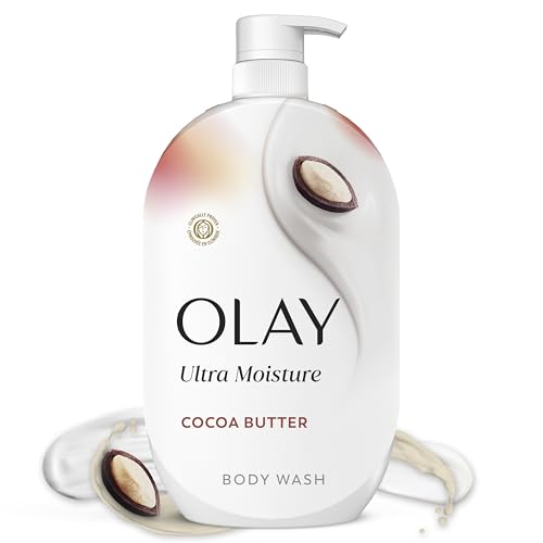 Body Wash for Women, Ultra Moisture, 24/7 Moisture Barrier Repair, Hydrating Formula for Visibly Healthy Soft Skin, Vitamin B3 & Hyaluronic Blend, For All Skin Types, Cocoa Bu