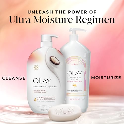 Body Wash for Women, Ultra Moisture, 24/7 Moisture Barrier Repair, Hydrating Formula for Visibly Healthy Soft Skin, Vitamin B3 & Hyaluronic Blend, For All Skin Types, Cocoa Bu