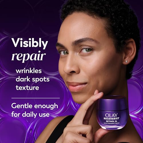 Retinol Night Cream for Women, Anti-Aging Face Moisturizer, Fragrance-Free, Non Greasy