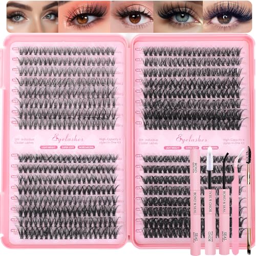 OLLAVO Lash Clusters Kit, 640 Pcs Eyelashes Clusters
