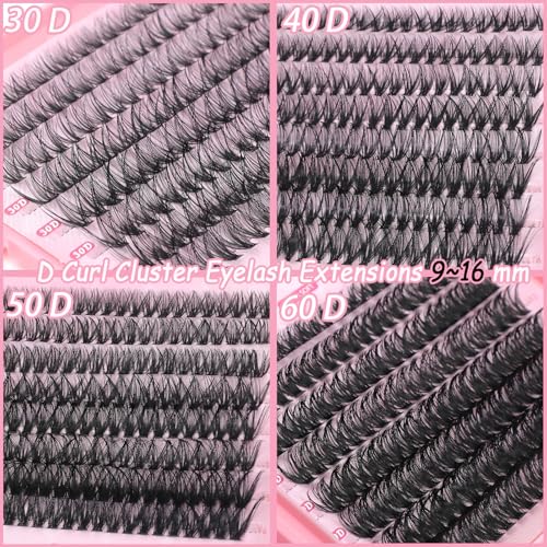 OLLAVO Lash Clusters Kit, 640 Pcs Eyelashes Clusters