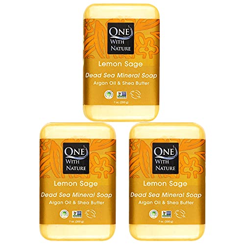 Lemon Sage Dead Sea Salt Exfoliating Soap Bar