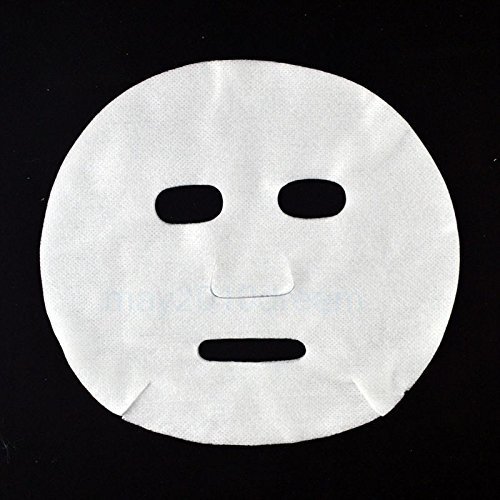 100 Pcs DIY White Color Natural Spa Skin Care Skin Fiber Paper Pre-cut Facial Paper Sheet 