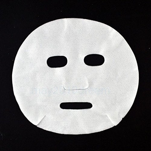 100 Pcs DIY White Color Natural Spa Skin Care Skin Fiber Paper Pre-cut Facial Paper Sheet