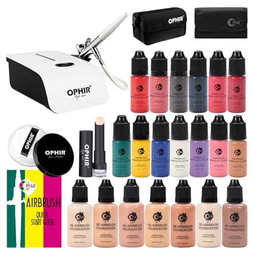 Airbrush Makeup Kit with Compressor Foundation Blush Eyeshadow