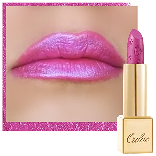 Pink Lipstick for Women with Metallic 3D Shine Lightweight Hydrating Formula, High Impact Lip Color, Full Coverage Lip Makeup, Christmas Gifts for Women, Velocity(15)