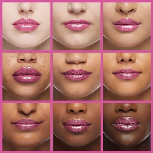 Pink Lipstick for Women with Metallic 3D Shine Lightweight Hydrating Formula, High Impact Lip Color, Full Coverage Lip Makeup, Christmas Gifts for Women, Velocity(15)