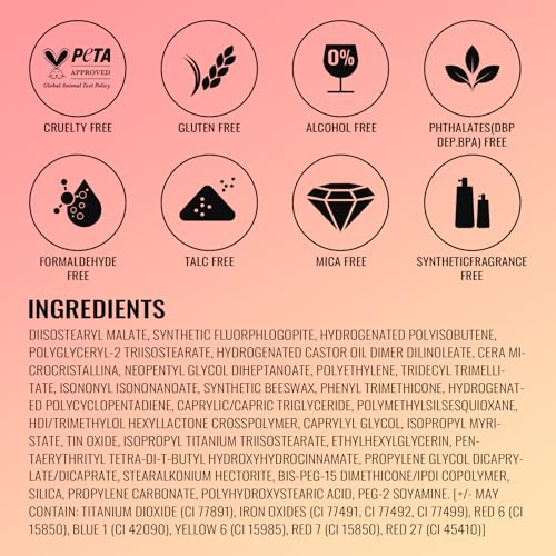 Pink Lipstick for Women with Metallic 3D Shine Lightweight Hydrating Formula, High Impact Lip Color, Full Coverage Lip Makeup, Christmas Gifts for Women, Velocity(15)