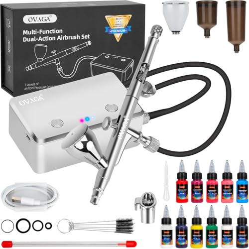 32PSI Airbrush Kit with Compressor Rechargeable Dual-Action