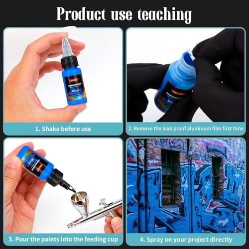 32PSI Airbrush Kit with Compressor Rechargeable Dual-Action