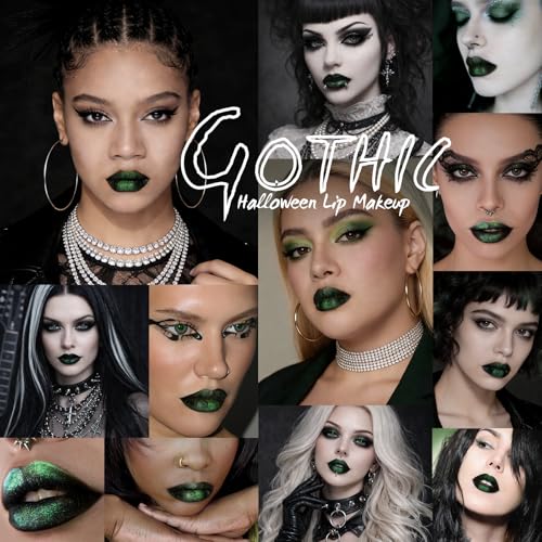 Goth Green Glitter Lipstick