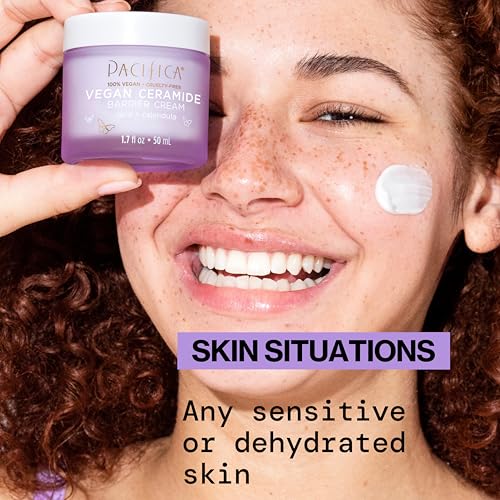 Face Cream - Vegan Ceramide Barrier Cream w/Niacinamide & Shea Butter - Hydrating Daily Fa