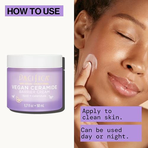 Face Cream - Vegan Ceramide Barrier Cream w/Niacinamide & Shea Butter - Hydrating Daily Fa