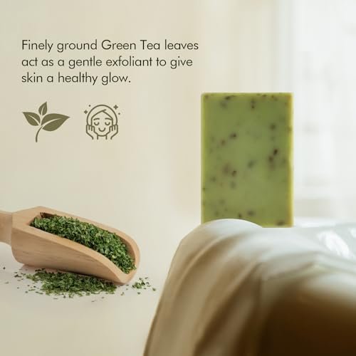 Green Tea Soap Bars for Face and Body, 2 Bars