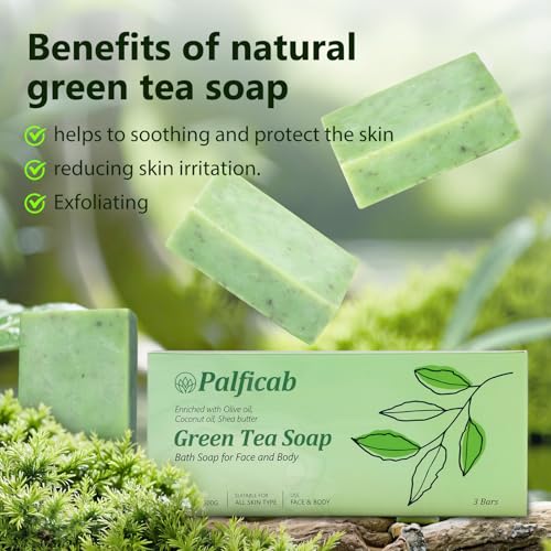 Green Tea Soap Bars, 3-Pack