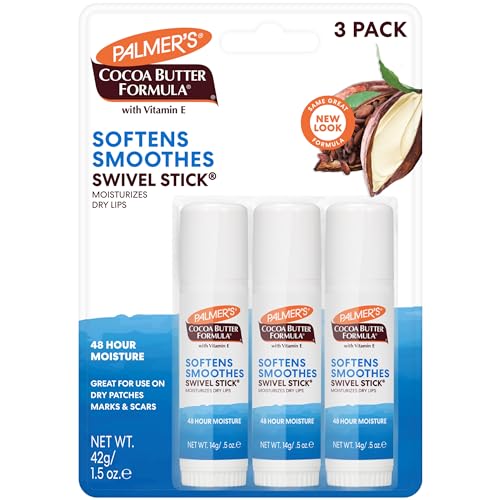 Cocoa Butter Lip Balm & Face Body Moisturizer Sticks (Pack of 3)