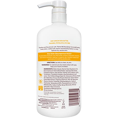 Raw Shea Body Lotion for Dry Skin (33.8 Oz)