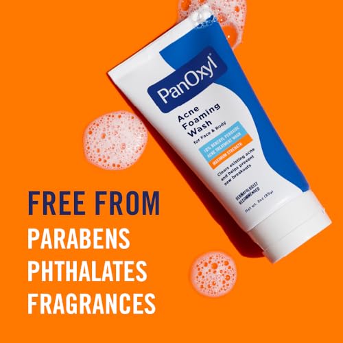 Acne Foaming Wash, 10% Benzoyl Peroxide, For Face & Body