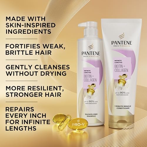 Pro-V Miracles Infinite Lengths Biotin + Collagen Sulfate-Free Shampoo 13.5 FL