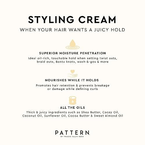 Beauty by Tracee Ellis Ross Styling Cream 15 fl oz - Hold & Definition for Curly Hair 3b-4