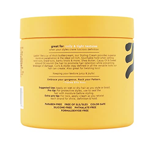 Beauty by Tracee Ellis Ross Styling Cream 15 fl oz - Hold & Definition for Curly Hair 3b-4