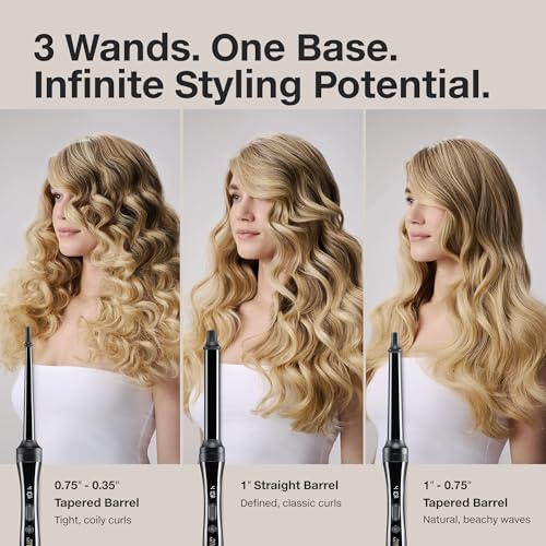 Unclipped 3-in-1 Ceramic Interchangeable Curling Wand