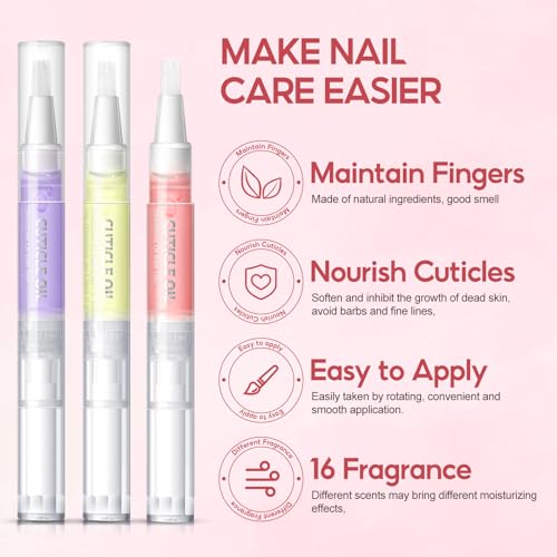 16Pcs Cuticle Oil Pen for Nail Care