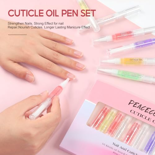 16Pcs Cuticle Oil Pen for Nail Care