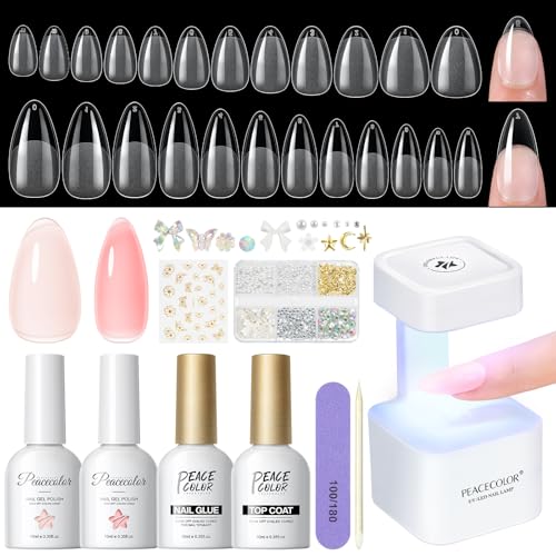 Gel Nail Kit, Short Medium Almond