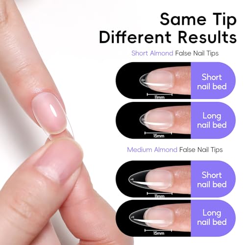 Gel Nail Kit, Short Medium Almond