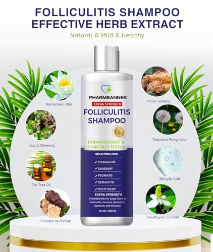 Anti-Fungal Shampoo for Folliculitis, Seborrheic Dermatitis, Scalp Psori