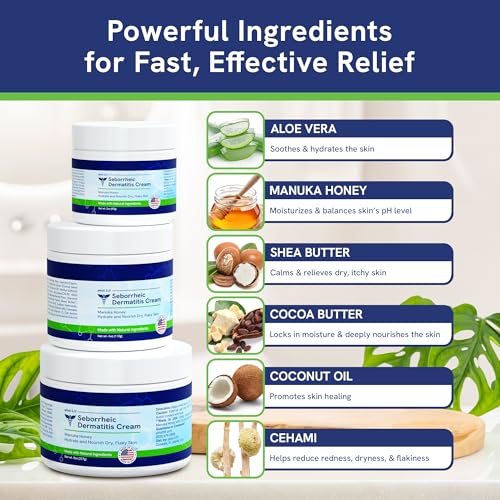 Seborrheic dermatitis Moisturizing Cream & Face Lotion for Women - Soothing Redness for Fa