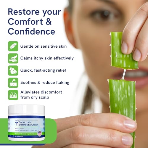 Seborrheic dermatitis Moisturizing Cream & Face Lotion for Women - Soothing Redness for Fa