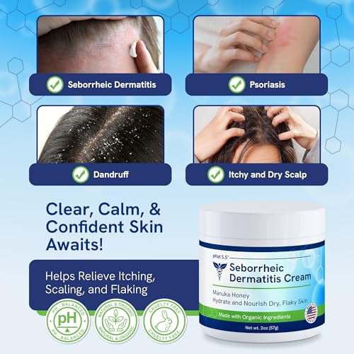 Seborrheic dermatitis Moisturizing Cream & Face Lotion for Women - Soothing Redness for Fa
