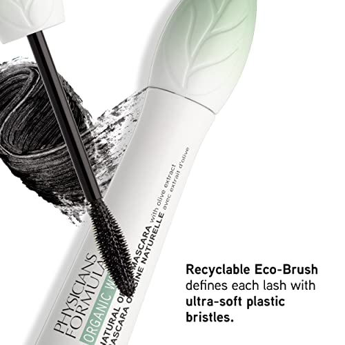 Organic Wear Lash-Boosting All Natural Mascara, Lifts, Lengthens, For Sensitive Eyes, Dermatologist Tested - Natural Origin Black