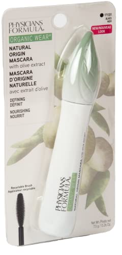Organic Wear Lash-Boosting All Natural Mascara, Lifts, Lengthens, For Sensitive Eyes, Dermatologist Tested - Natural Origin Black
