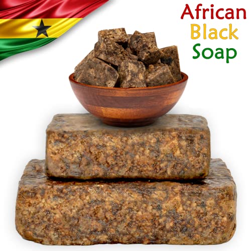 Raw African Black Soap 8 oz. Bar