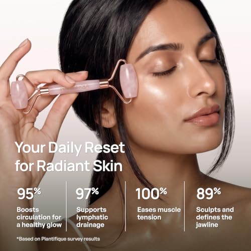 Rose Quartz Gua Sha and Face Roller Set