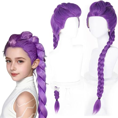 Rumi Cosplay Wig Long Straight Purple