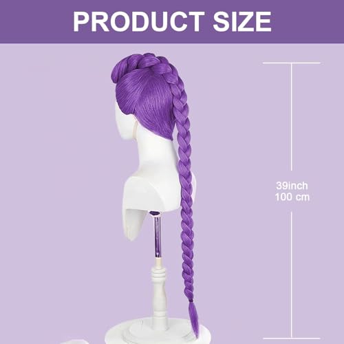 Rumi Cosplay Wig Long Straight Purple