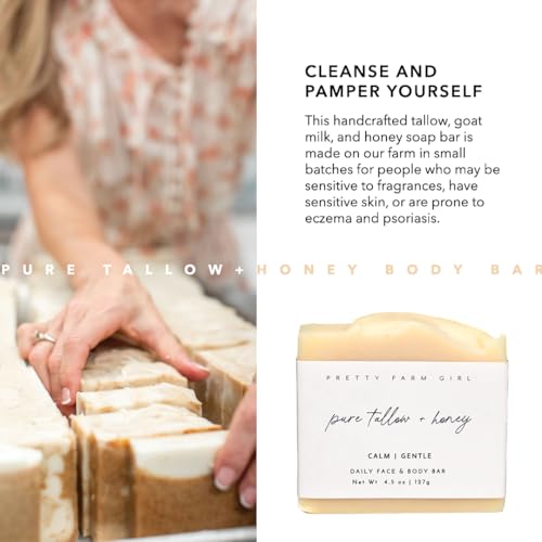 Pure Tallow + Honey Fragrance Free Soap